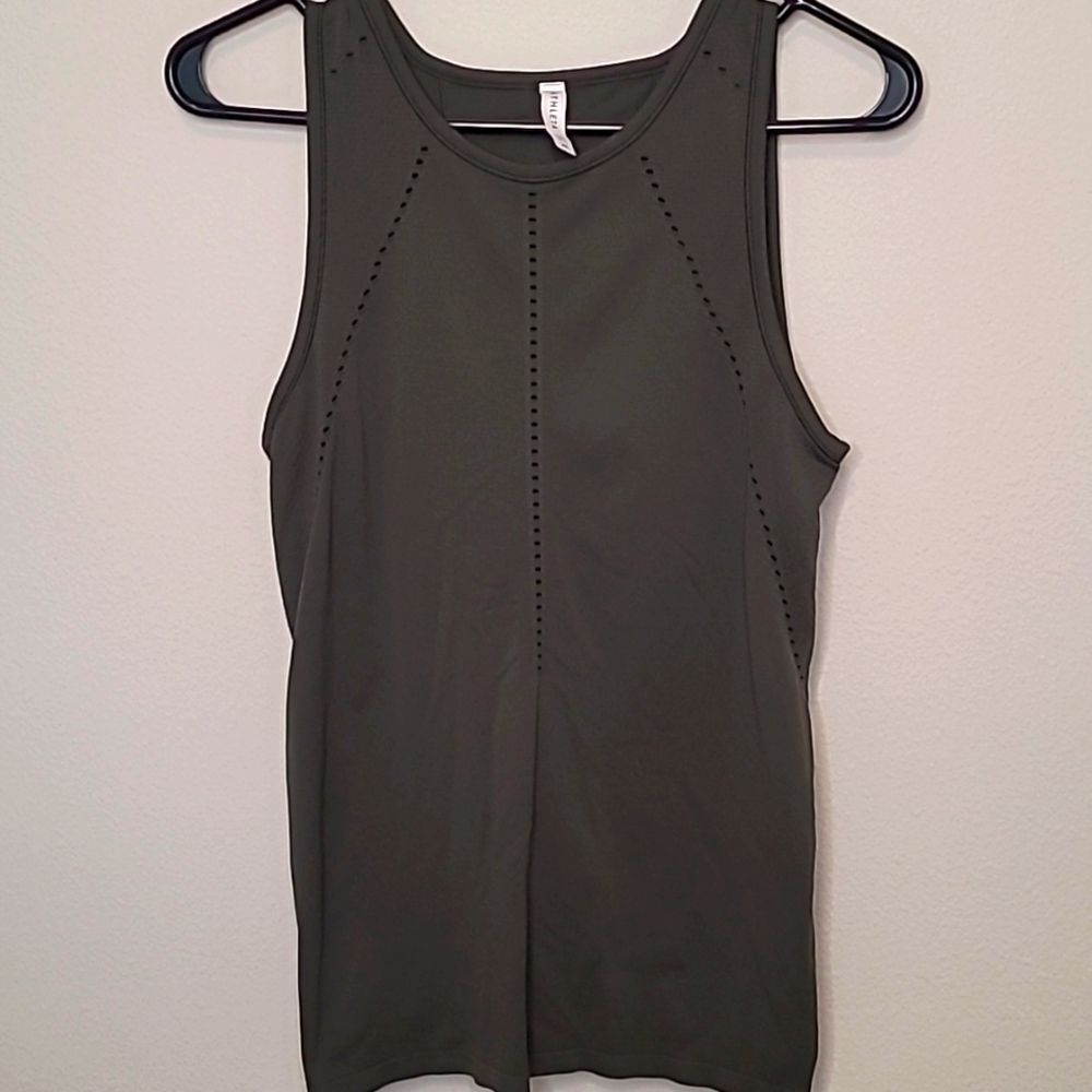 EUC Athleta Foothill Seamless Olive Green Tank Size XS